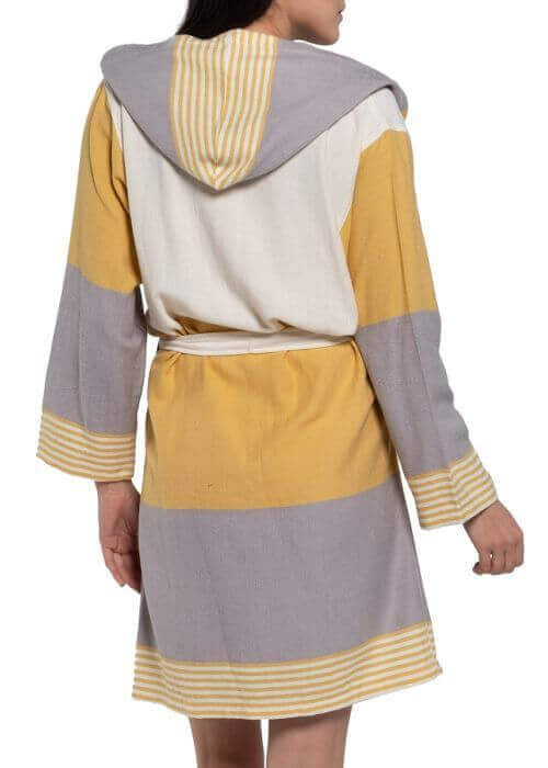 Turkish Cotton Hooded Bathrobe – A Cozy & Colorful Gift for Grandma