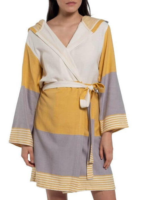 Turkish Cotton Hooded Bathrobe – A Cozy & Colorful Gift for Grandma