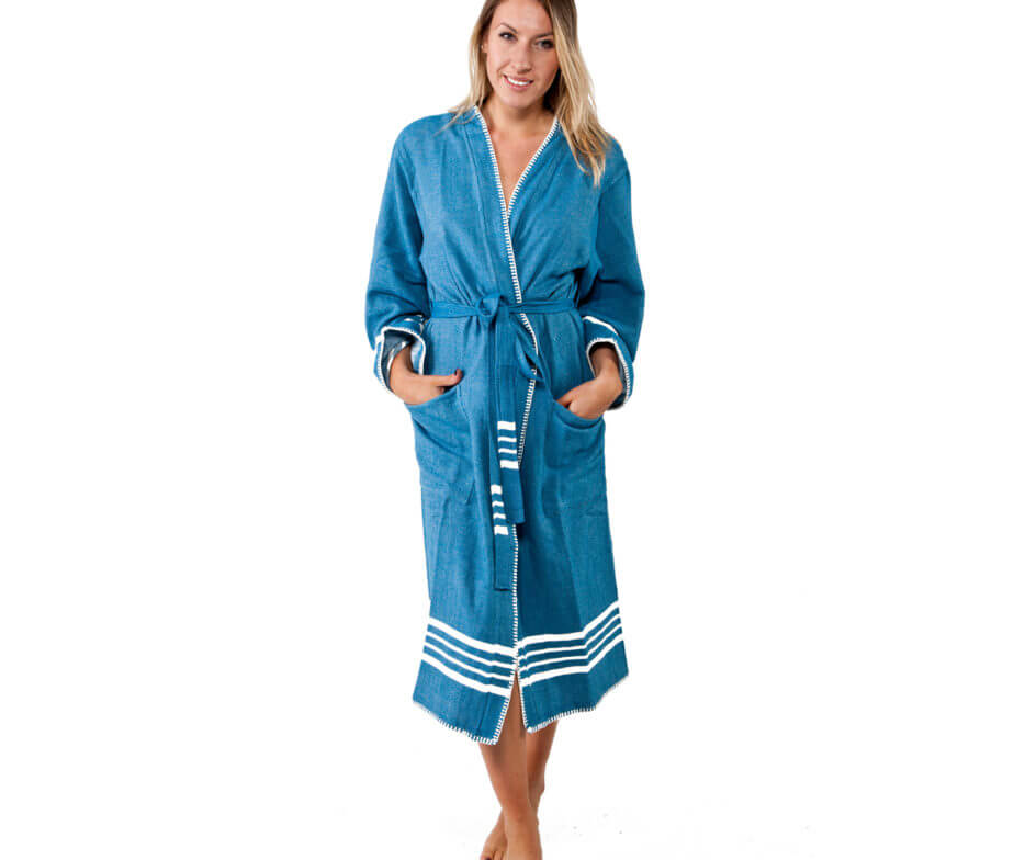Organic Turkish Cotton Kimono Bathrobe – The Perfect Gift for Grandma