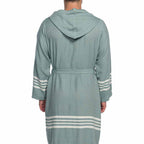 Organic Turkish Cotton Short Bathrobe with Hood – A Sweet Gift for Grandma