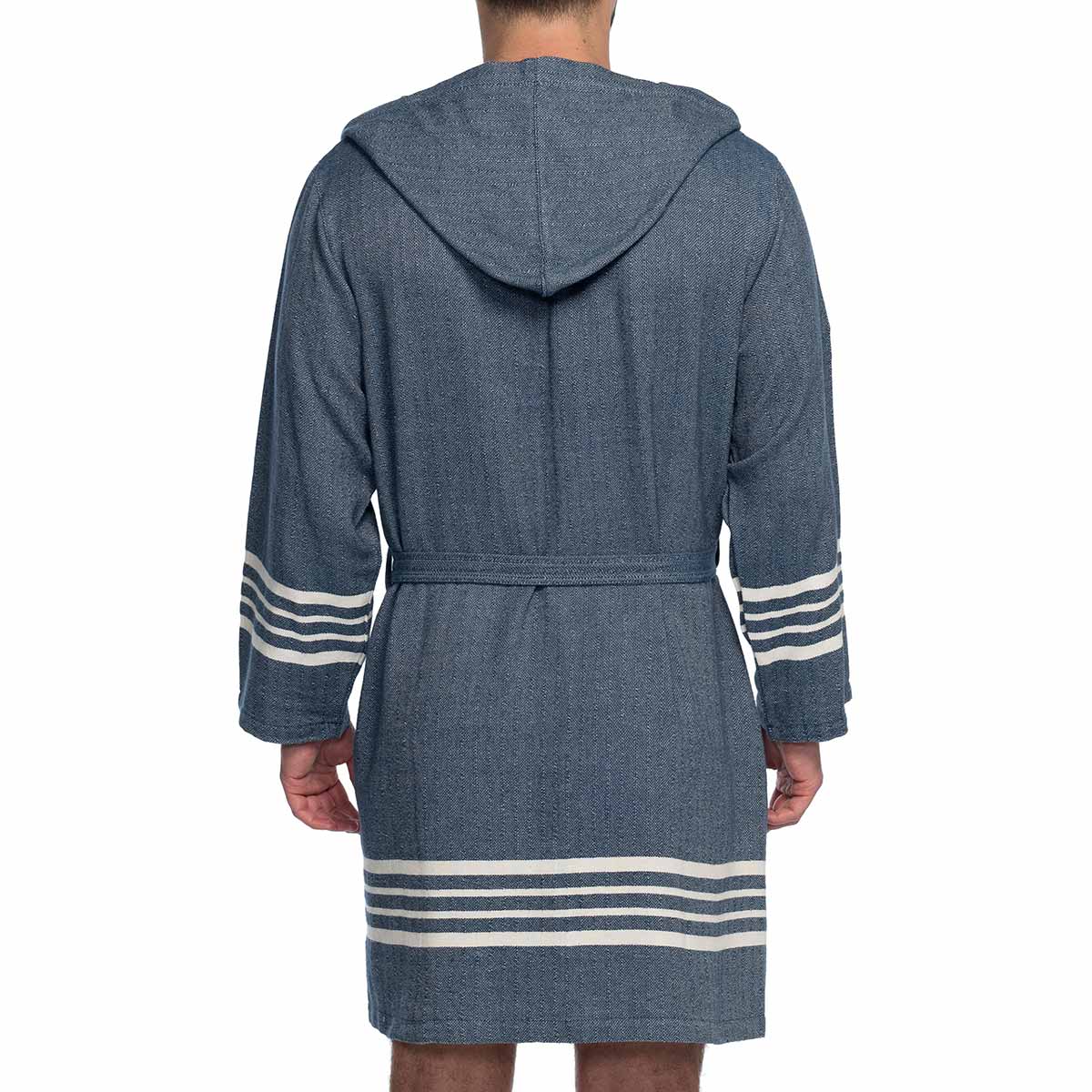 Organic Turkish Cotton Short Bathrobe with Hood – A Sweet Gift for Grandma