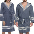 Organic Turkish Cotton Short Bathrobe with Hood – A Sweet Gift for Grandma