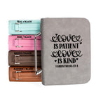 Love is Patient Love is Kind - 1 Corinthians 13-4 - Bible Book Cover