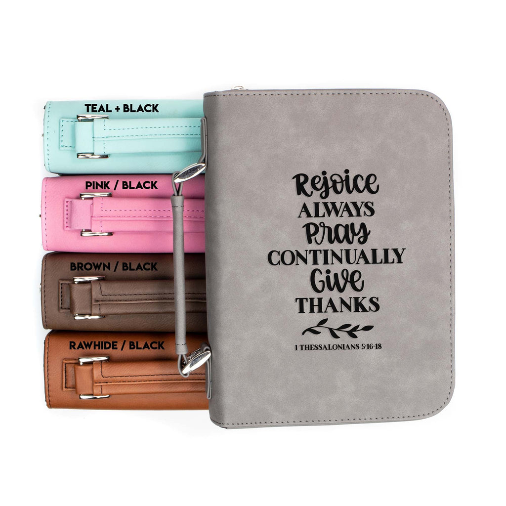 Rejoice Pray Give - 1 Thessalonians 5-16-18 - Bible Book Cover
