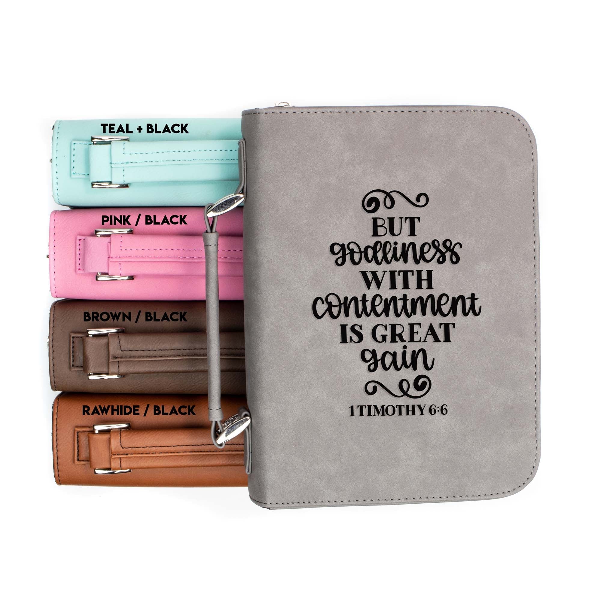 Godliness with Contentment is Great Gain - 1 Timothy 6-6 - Bible Book Cover