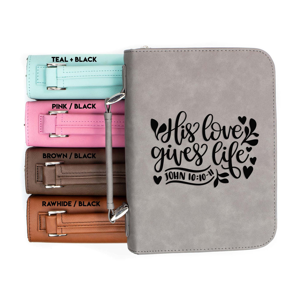 His Love Gives Life - John 10-10-11 - Bible Book Cover