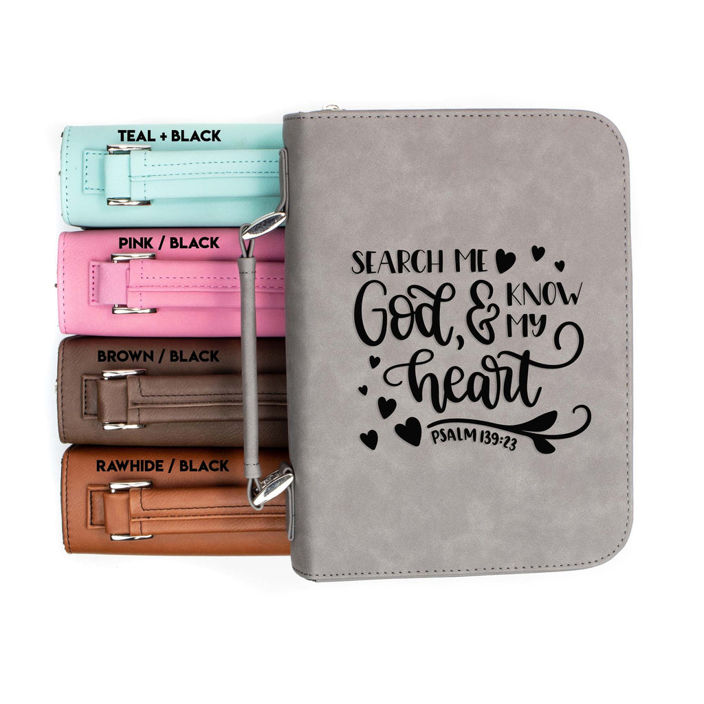 Search Me God and Know My Heart - Psalm 139-23 - Bible Book Cover