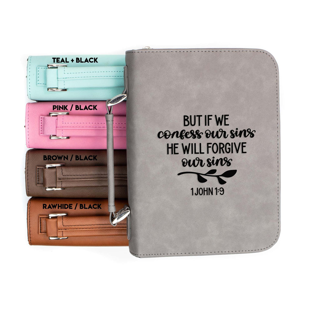 If We Confess Our Sins He Will Forgive - 1 John 1-9 - Bible Book Cover