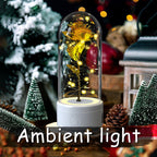 Creative 2-in-1 Rose Flowers LED Light & Bluetooth Speaker — Rose Luminous Night Light Ornament in Glass Cover