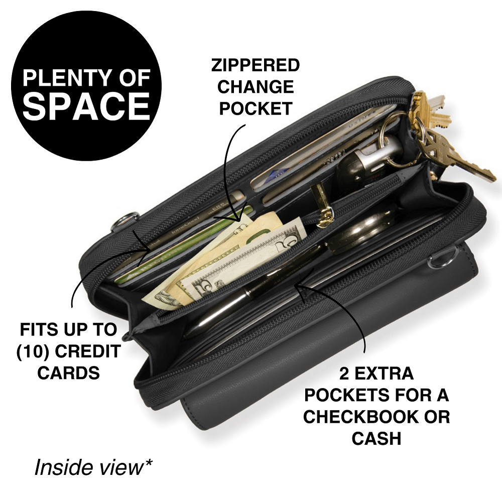 Captiva RFID Touch Screen Crossbody Purse — Stay Connected in Style
