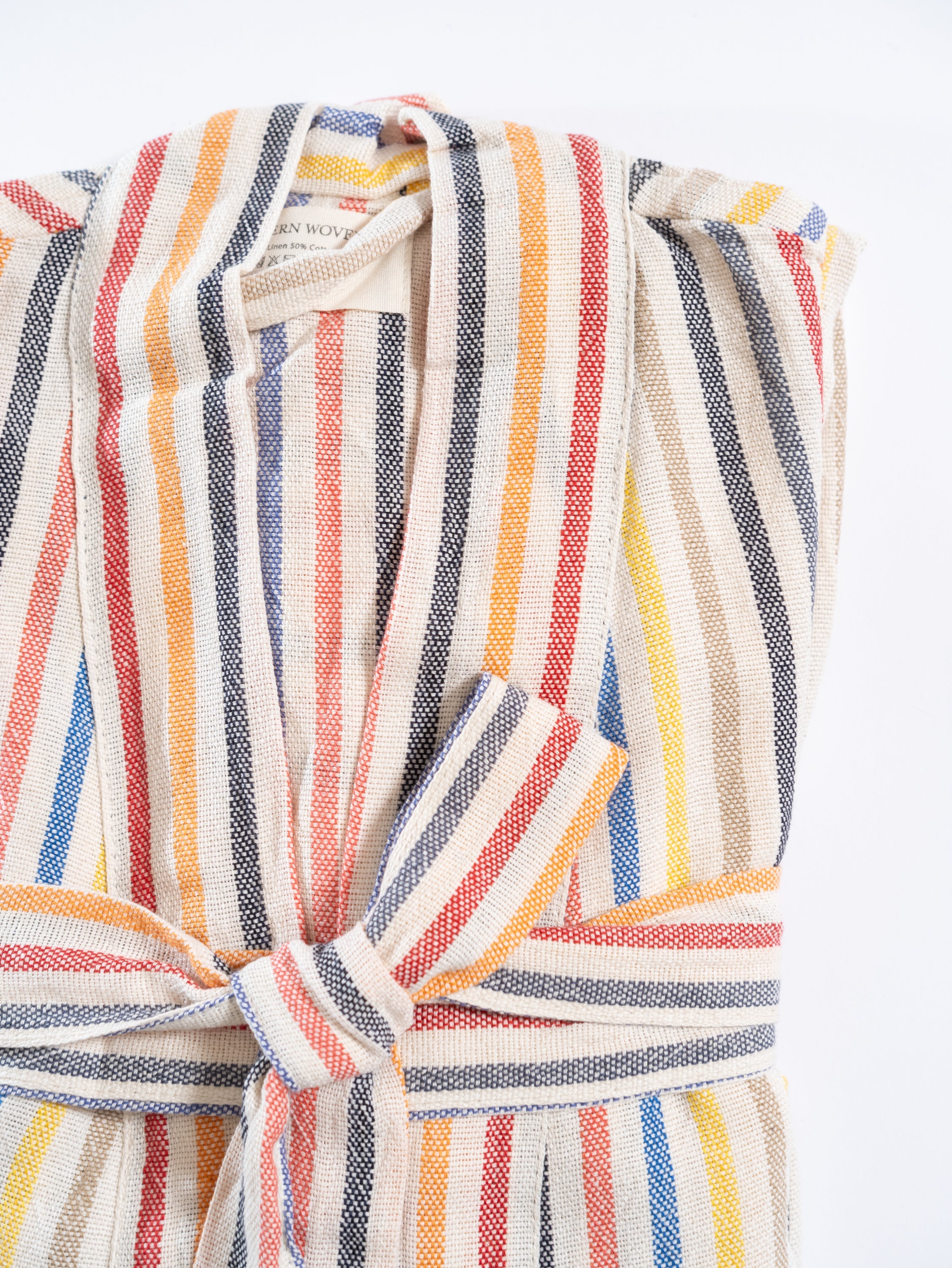 Rainbow Handwoven Linen Robe – A Colorful & Joyful Gift for Grandma