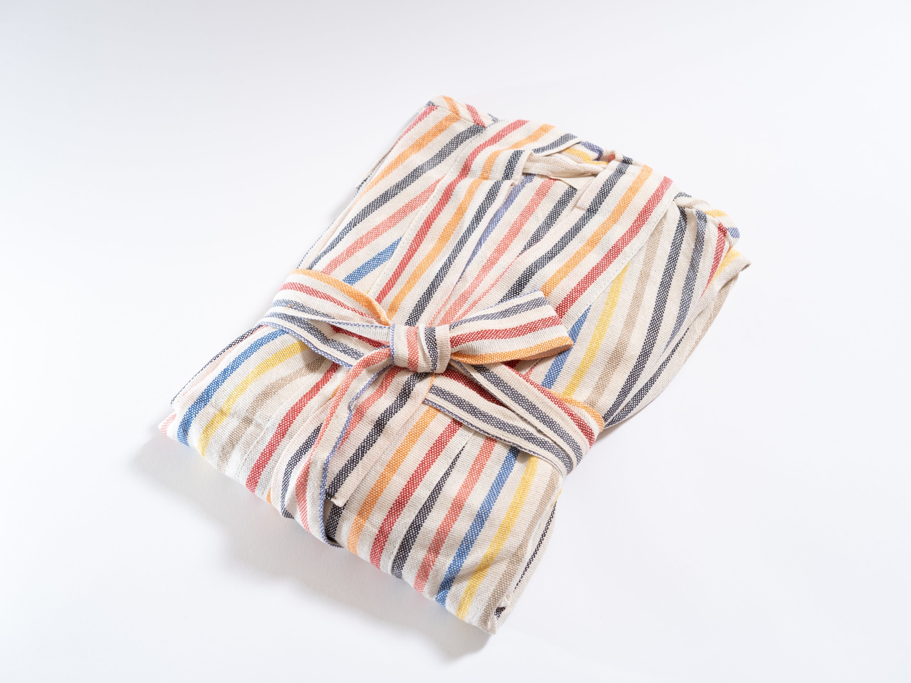 Rainbow Handwoven Linen Robe – A Colorful & Joyful Gift for Grandma