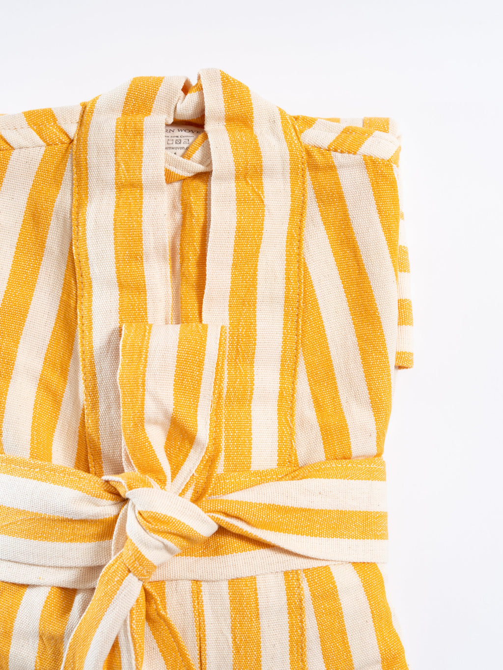Girit Yellow Handwoven Linen Robe