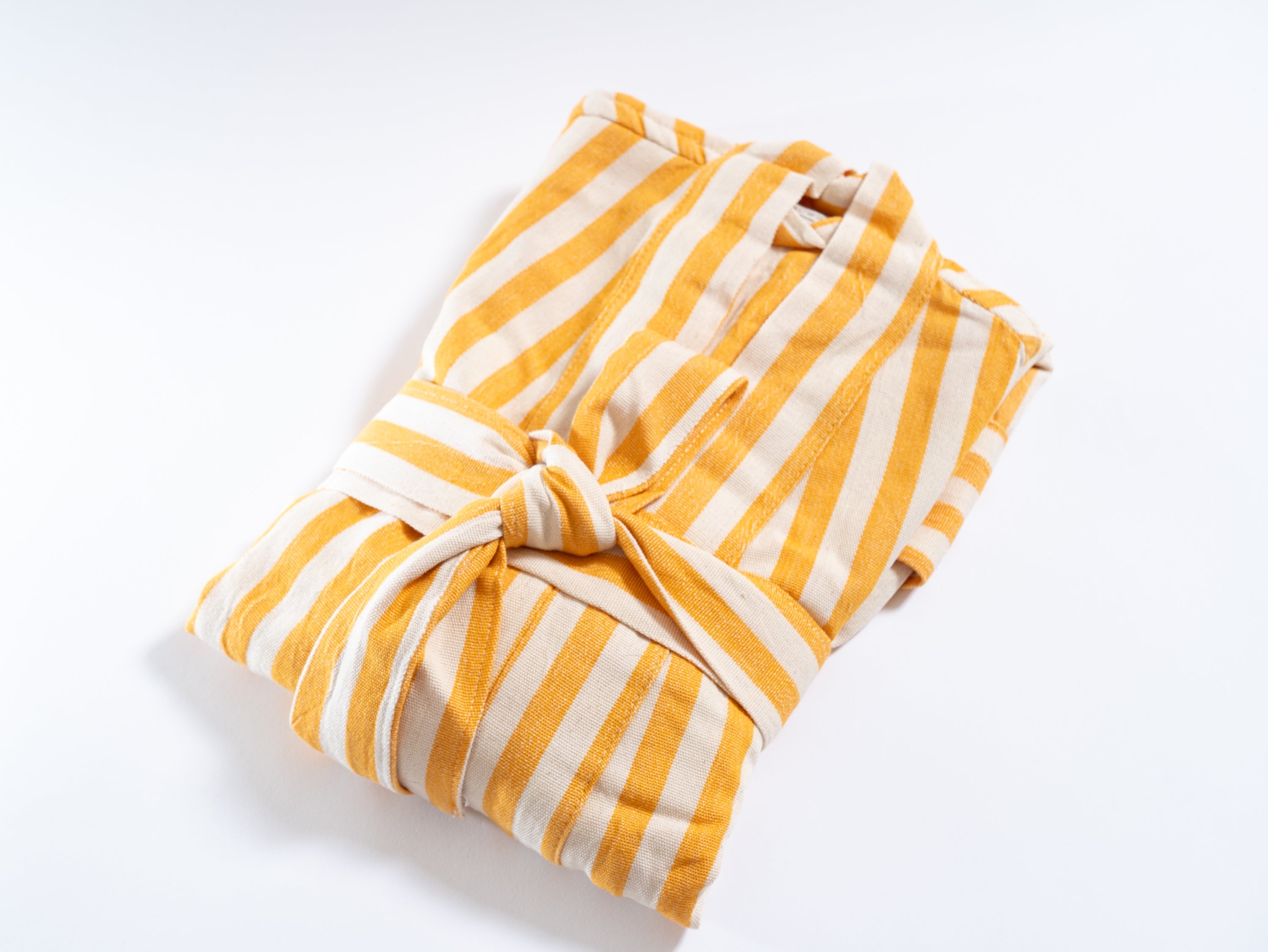 Girit Yellow Handwoven Linen Robe