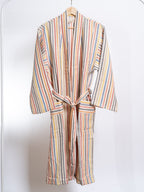 Rainbow Handwoven Linen Robe – A Colorful & Joyful Gift for Grandma