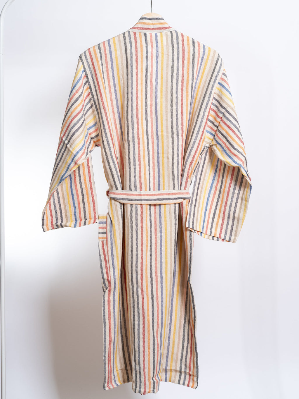 Rainbow Handwoven Linen Robe – A Colorful & Joyful Gift for Grandma