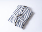 Girit Handmade Blue Robe | Turkish Cotton-Linen Blend