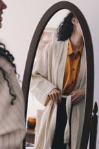 Drama Handwoven Cotton Linen Robe — Beige