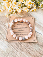 Faith & Grace Cross Stone Stacking Bracelet — A Gift for Grandma