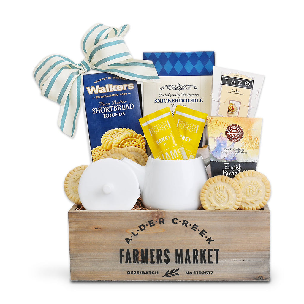 Garden Tea Tray Gift Basket for Grandma