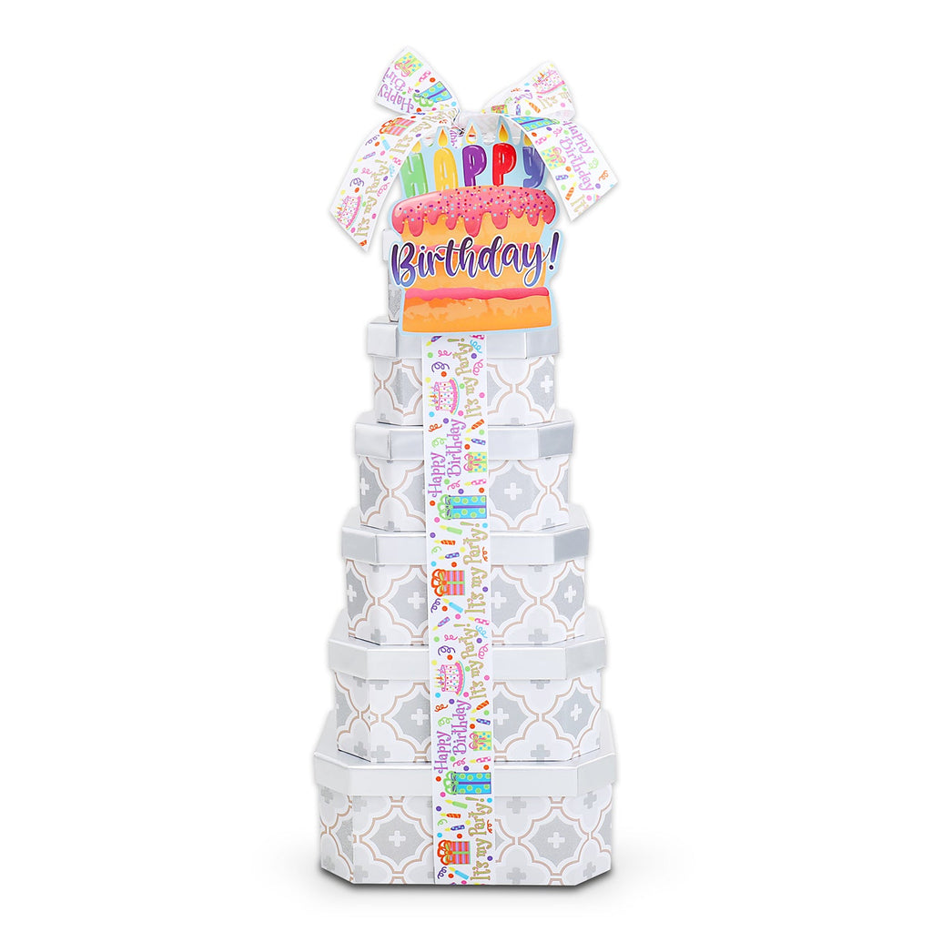 Happy Birthday Gift Tower of Treats for Grandma