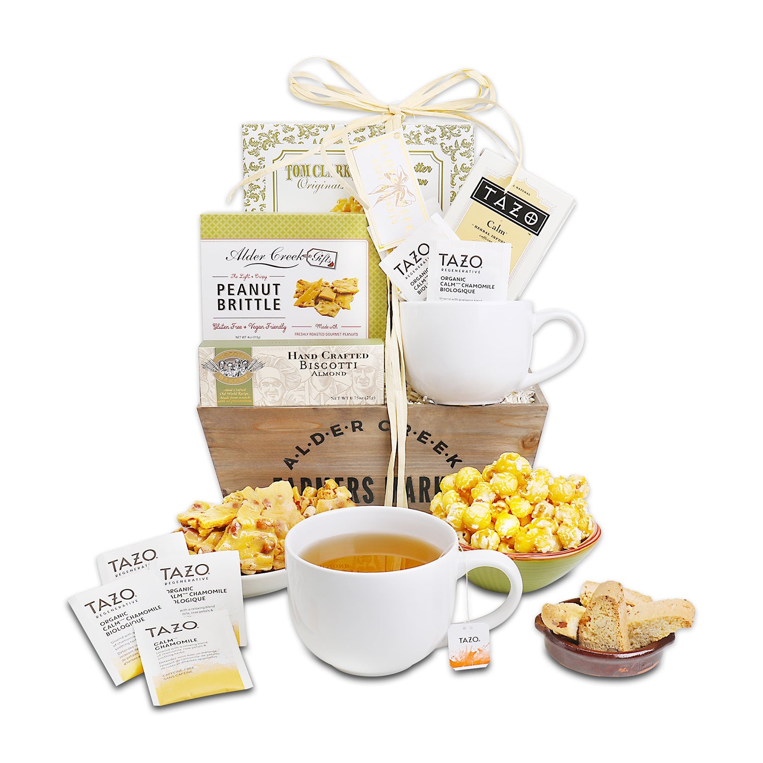 Serenity Tea Crate Gift Basket for Grandma