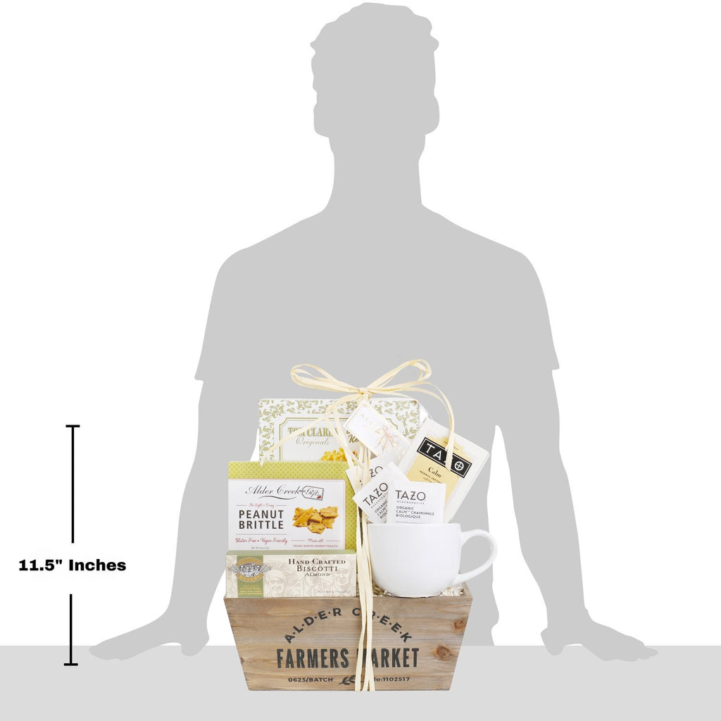 Serenity Tea Crate Gift Basket for Grandma