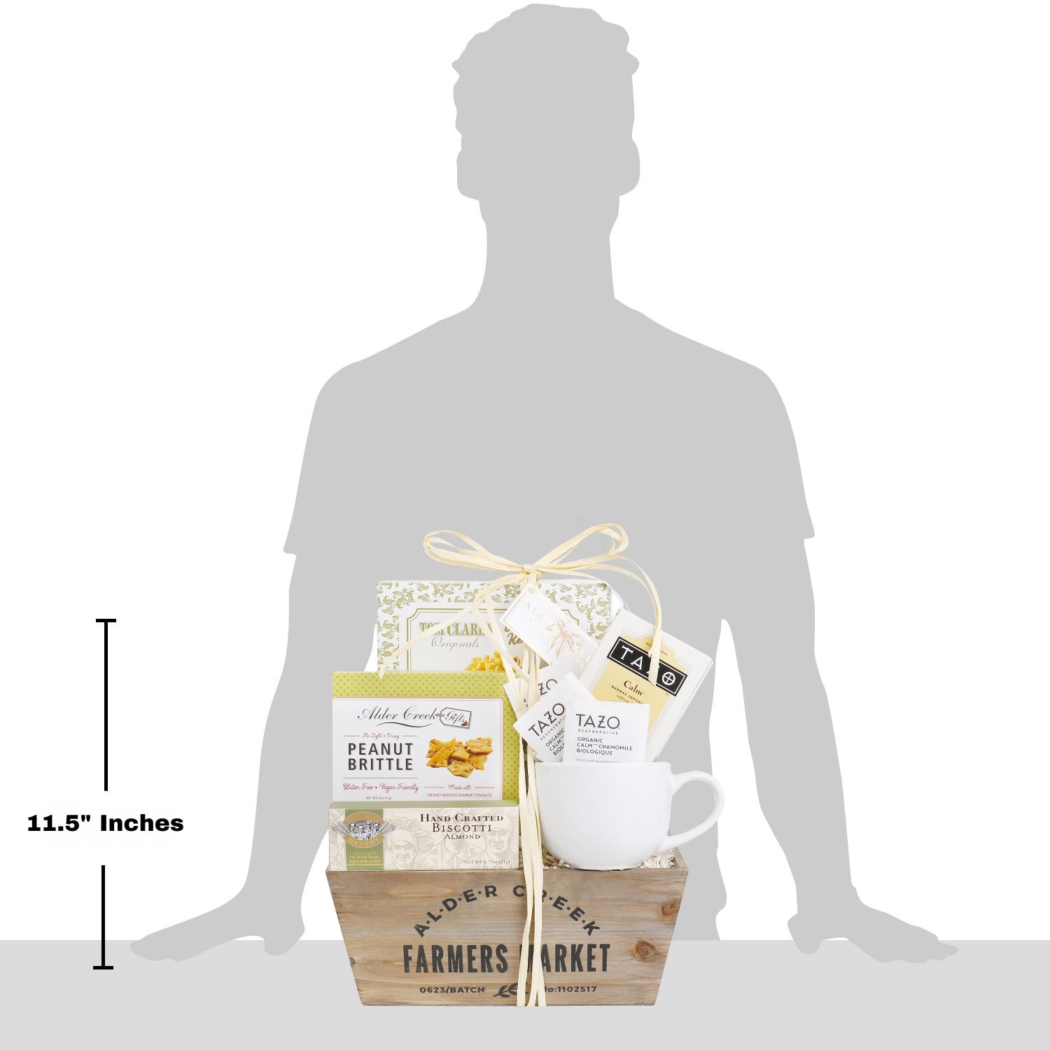 Serenity Tea Crate Gift Basket for Grandma