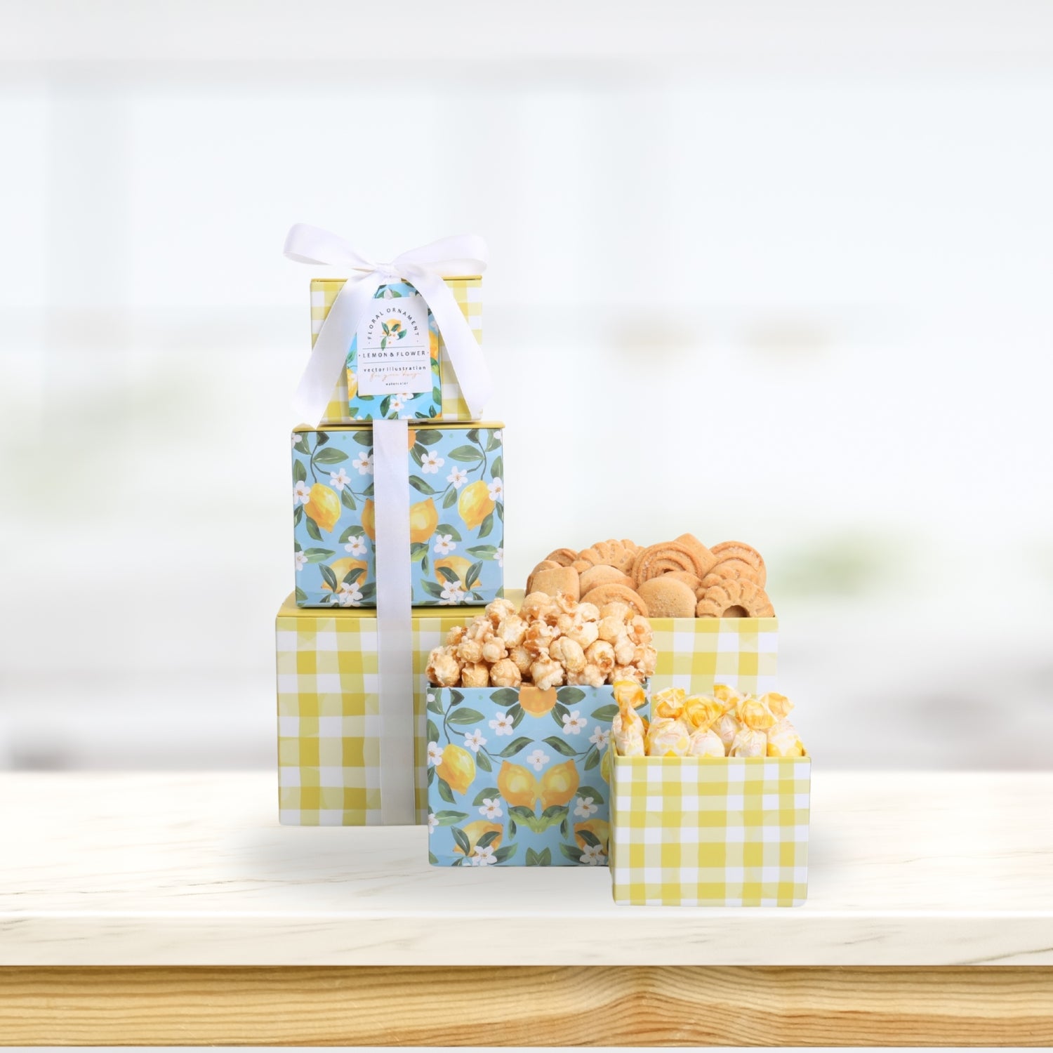 Lemon Twist Treat Tower – Sweet & Tangy Snack Gift for Grandma