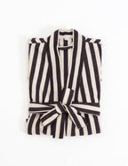 Zebra Handwoven Linen Robe —Stripes