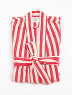 Red Girit Handwoven Cotton Linen Robe — Red