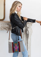 Felicity Aztec Embroidered Crossbody Bag – Boho Gift for Her