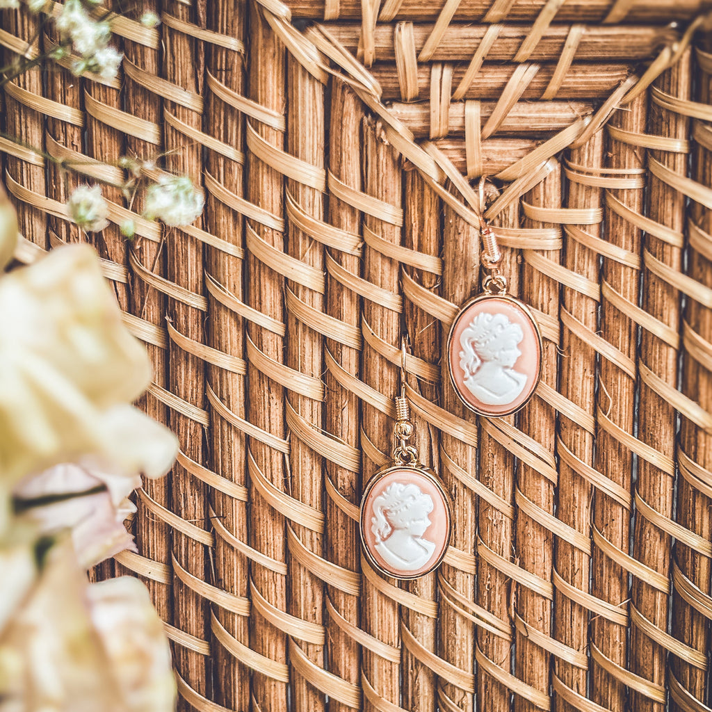 Cameo Silhouette Earrings – Vintage-Inspired Gift for Grandma
