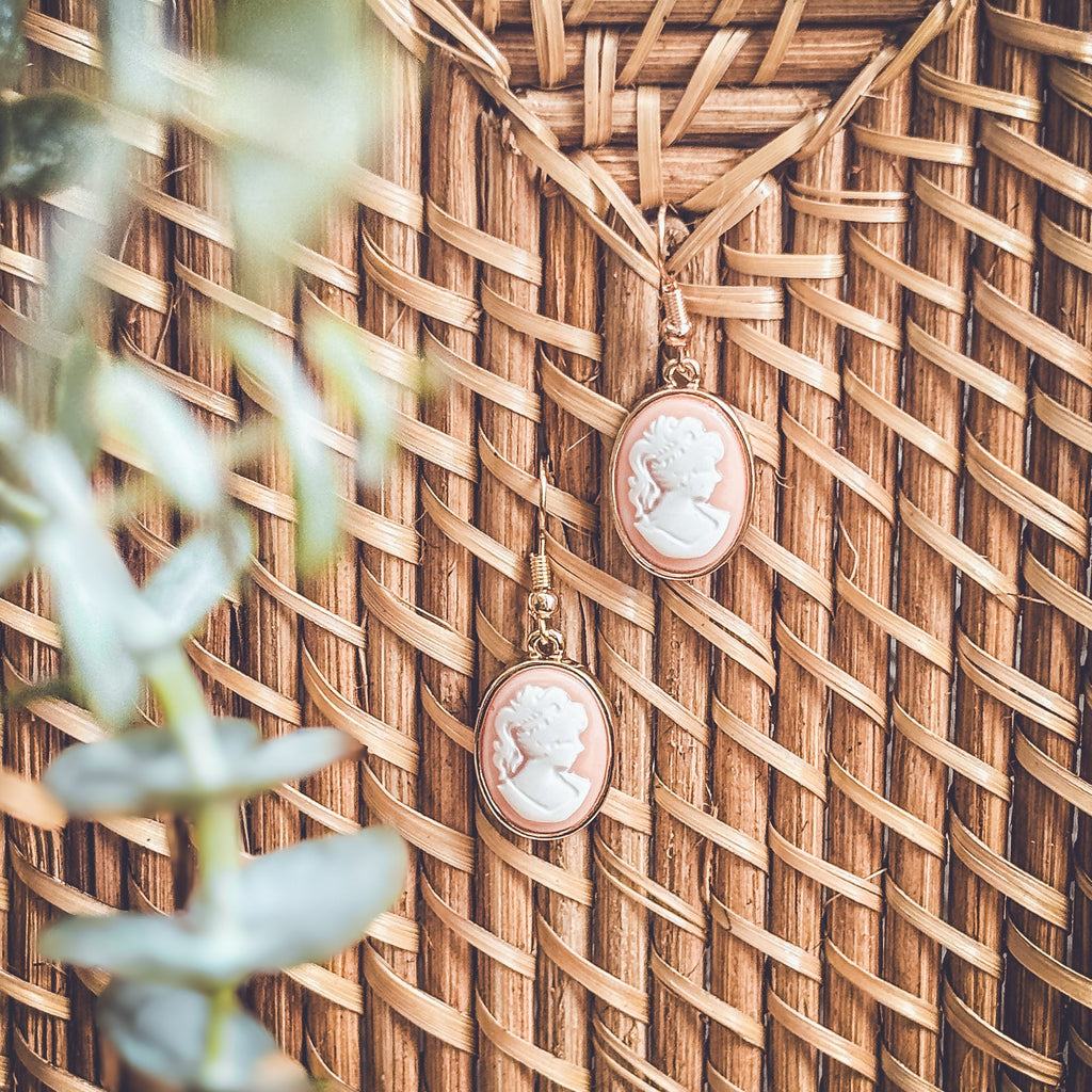 Cameo Silhouette Earrings – Vintage-Inspired Gift for Grandma