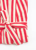 Red Girit Handwoven Cotton Linen Robe — Red