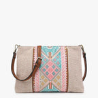 Aztec Embroidered Crossbody Bag – Boho Purse Gift for Grandma