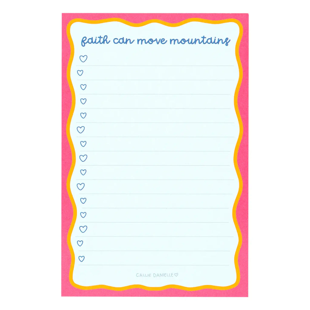 Faith Can Move Mountains Notepad – Inspirational Gift for Her