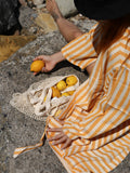 Girit Yellow Handwoven Linen Robe