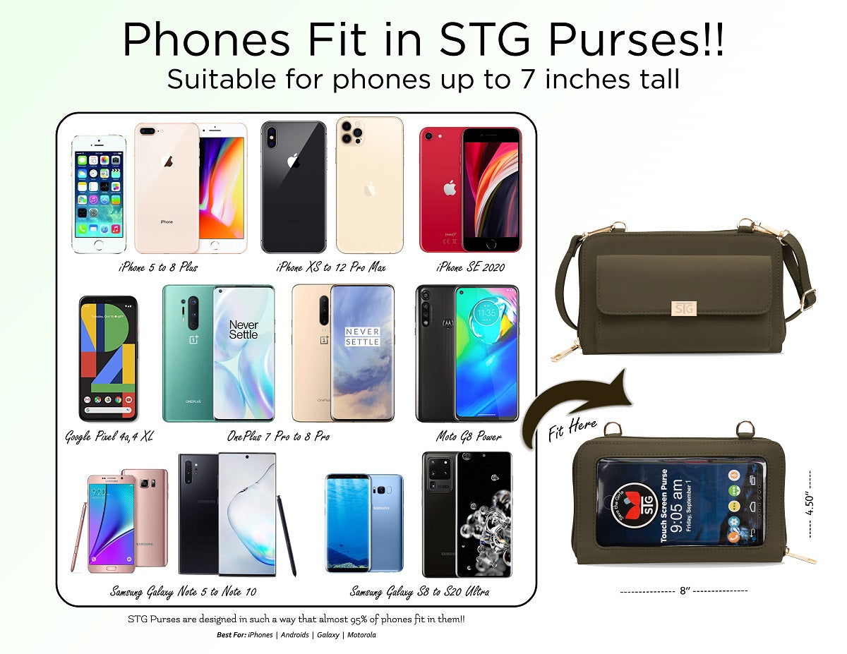 Captiva RFID Touch Screen Crossbody Purse — Stay Connected in Style
