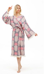 Pineapple Jacquard Kimono – A Fun & Tropical Gift for Grandma