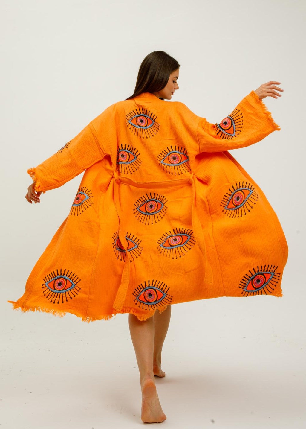 Evil Eye Hand Printed Kimono – A Bold & Beautiful Gift for Grandma
