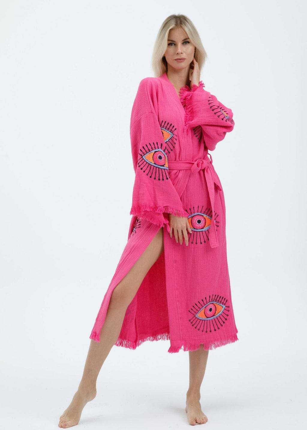 Evil Eye Hand Printed Kimono – A Bold & Beautiful Gift for Grandma