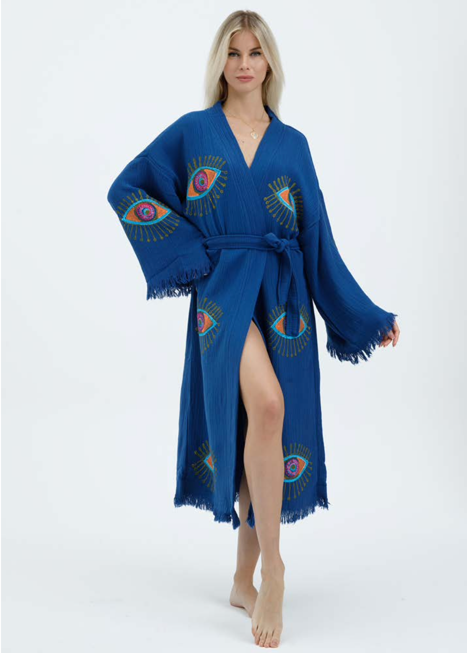 Evil Eye Hand Printed Kimono – A Bold & Beautiful Gift for Grandma
