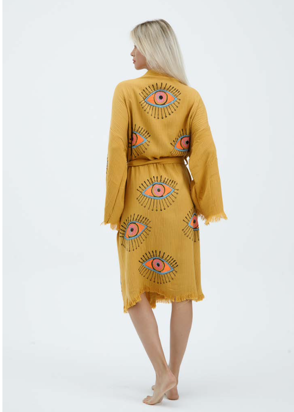Evil Eye Hand Printed Kimono – A Bold & Beautiful Gift for Grandma