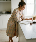 Rainbow Handwoven Linen Robe – A Colorful & Joyful Gift for Grandma