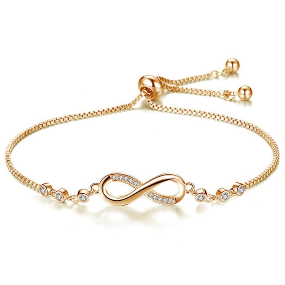 Infinity Bracelet – Gold & Silver | Cubic Zirconia Gift for Grandma