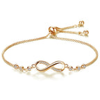 Infinity Bracelet – Gold & Silver | Cubic Zirconia Gift for Grandma