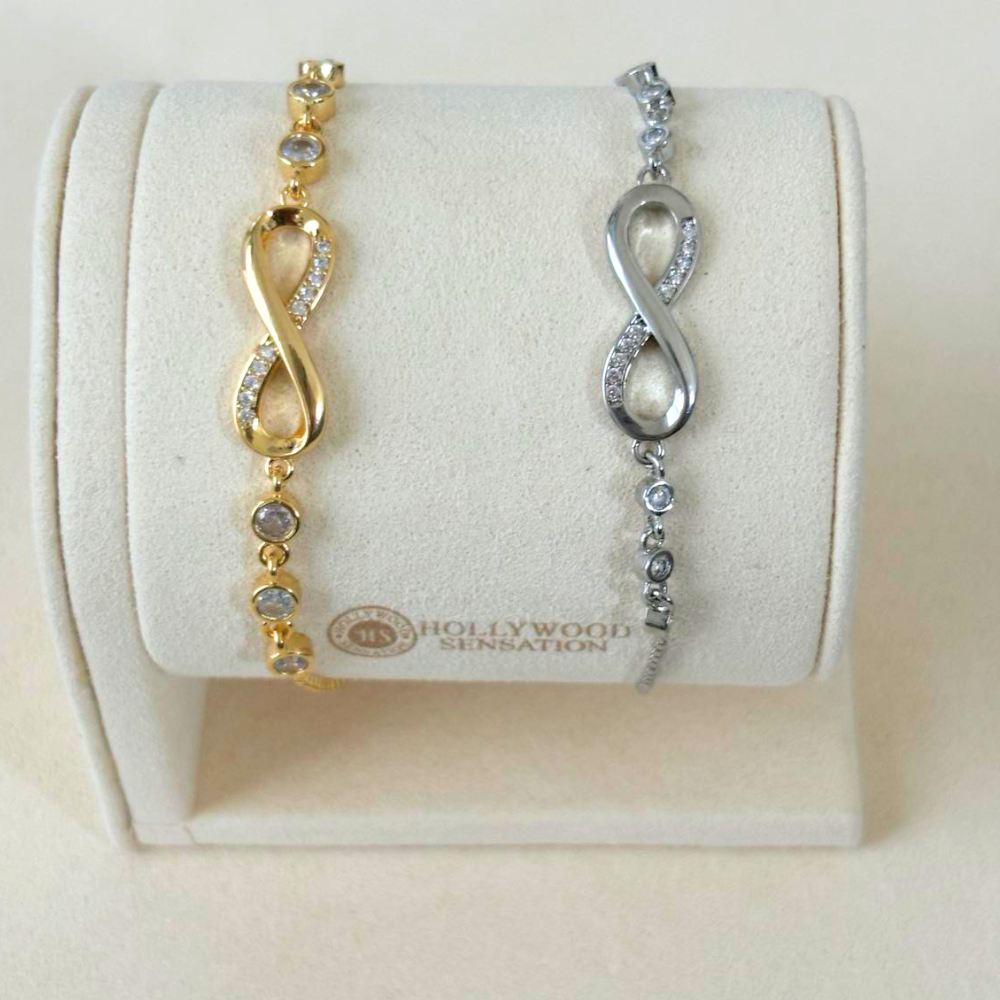 Infinity Bracelet – Gold & Silver | Cubic Zirconia Gift for Grandma