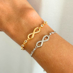 Infinity Bracelet – Gold & Silver | Cubic Zirconia Gift for Grandma