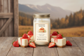 Strawberry Cheesecake – Dessert Soy Candle with Vanilla & Graham Crust | 16 oz Mason Jar